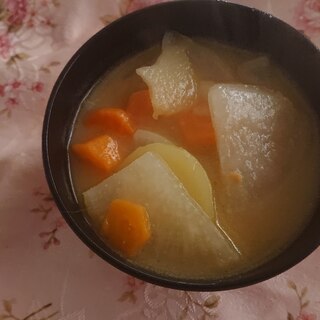 圧力鍋で根菜のコクウマ味噌汁
